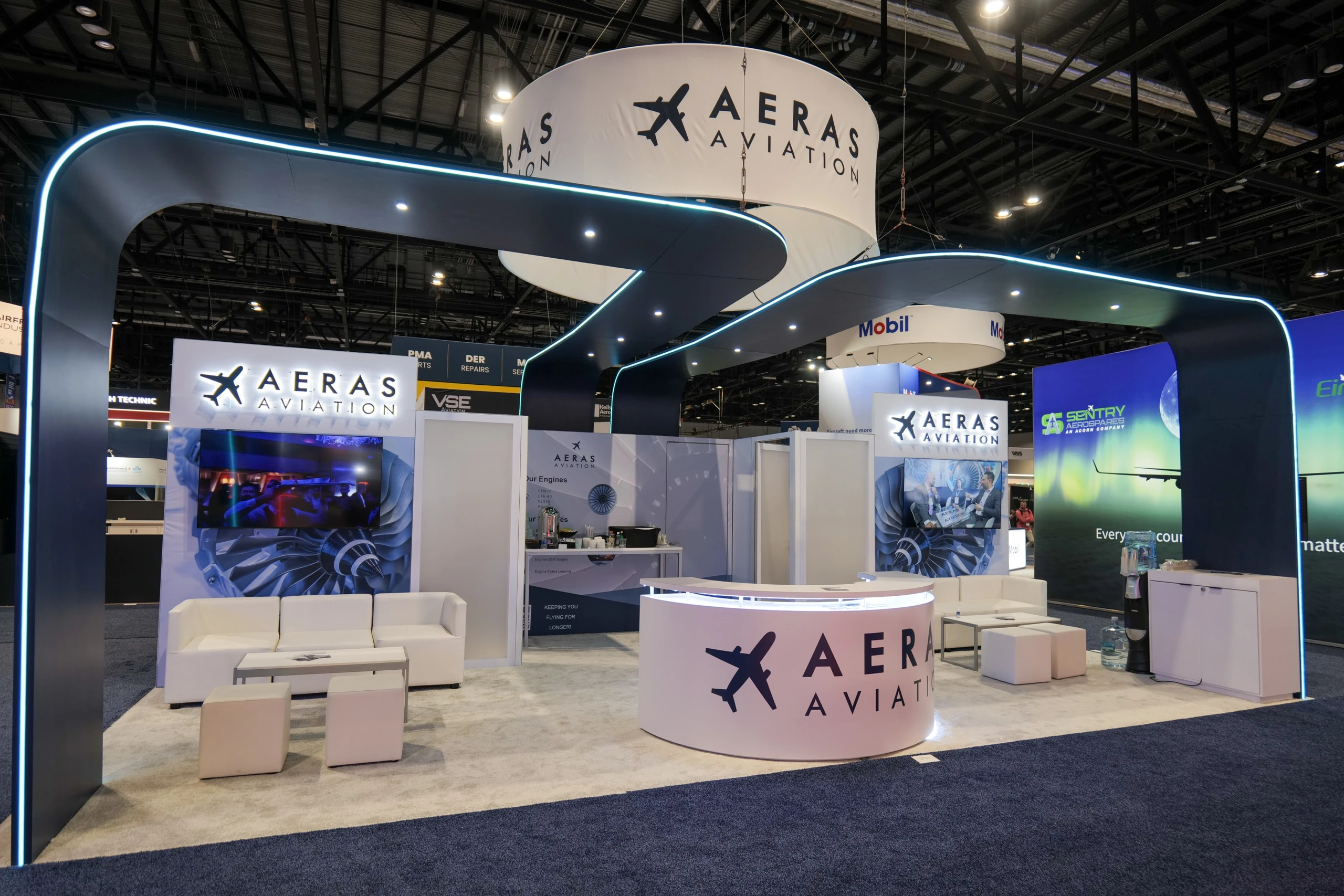 MRO Americas show floor — Aeras Aviation wide shot